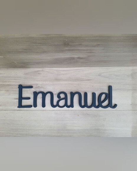 Nome de Parede Personalizado em mdf - Linha Ps - Emanuel