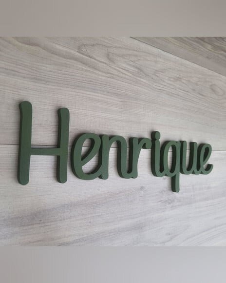 Nome de Parede Personalizado em mdf - Linha Ps - Henrique