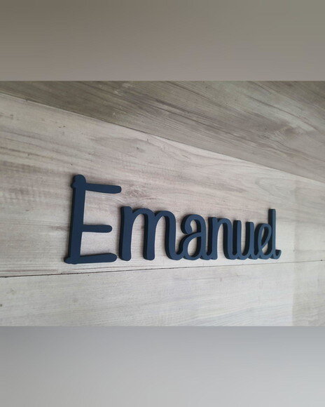 Nome de Parede Personalizado em mdf - Linha Ps - Emanuel