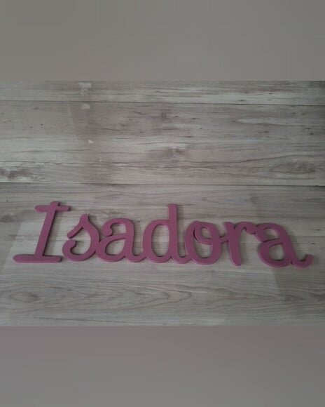 Nome de Parede Personalizado em mdf - Linha Ps - Isadora