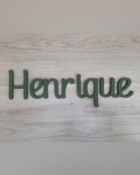 Nome de Parede Personalizado em mdf - Linha Ps - Henrique