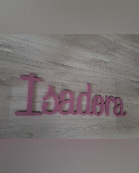 Nome de Parede Personalizado em mdf - Linha Ps - Isadora