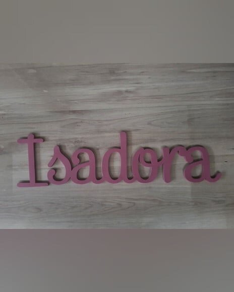 Nome de Parede Personalizado em mdf - Linha Ps - Isadora