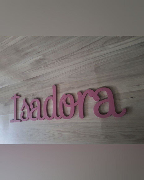 Nome de Parede Personalizado em mdf - Linha Ps - Isadora