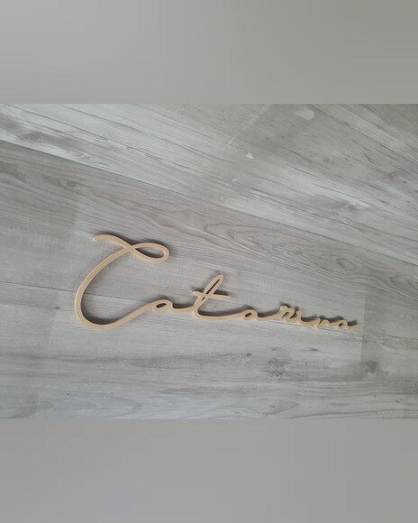 Nome de Parede Personalizado em mdf - Linha Ty - Catarina
