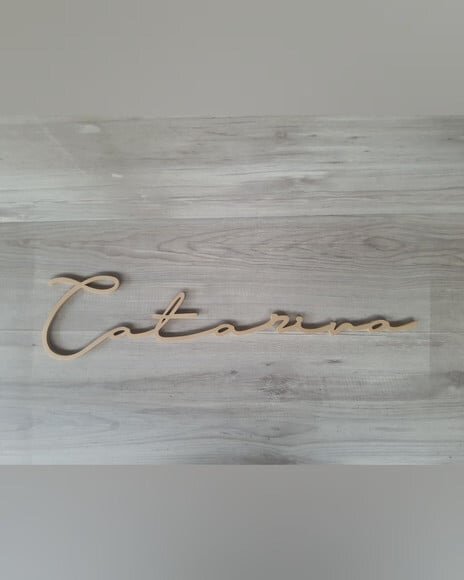 Nome de Parede Personalizado em mdf - Linha Ty - Catarina