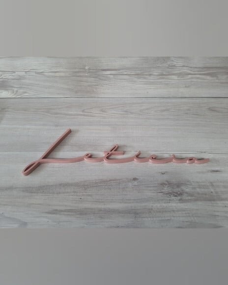 Nome de Parede Personalizado em mdf - Linha Ty - Letícia