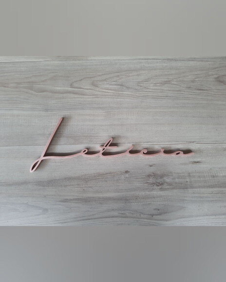 Nome de Parede Personalizado em mdf - Linha Ty - Letícia