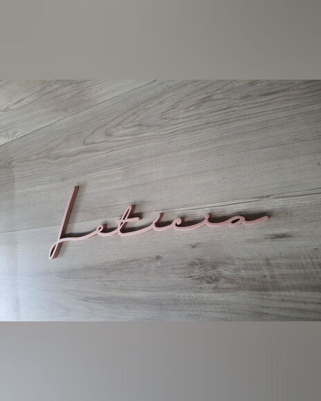 Nome de Parede Personalizado em mdf - Linha Ty - Letícia