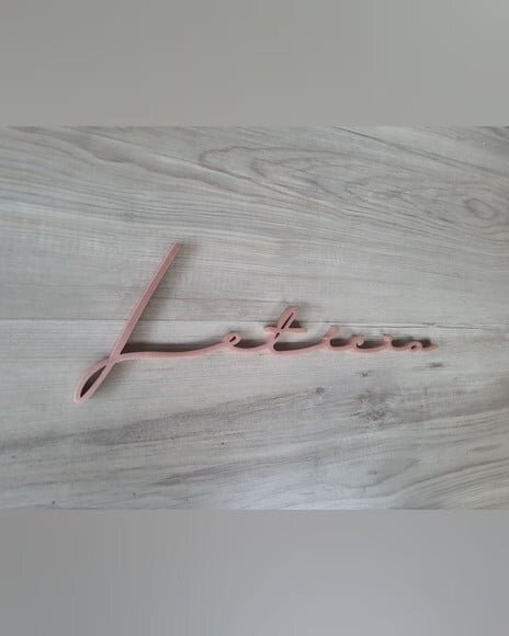 Nome de Parede Personalizado em mdf - Linha Ty - Letícia