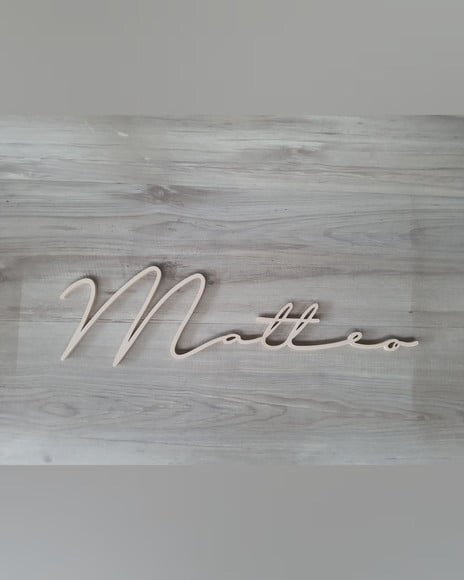 Nome de Parede Personalizado em mdf - Linha Ty - Matteo