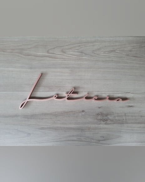 Nome de Parede Personalizado em mdf - Linha Ty - Letícia