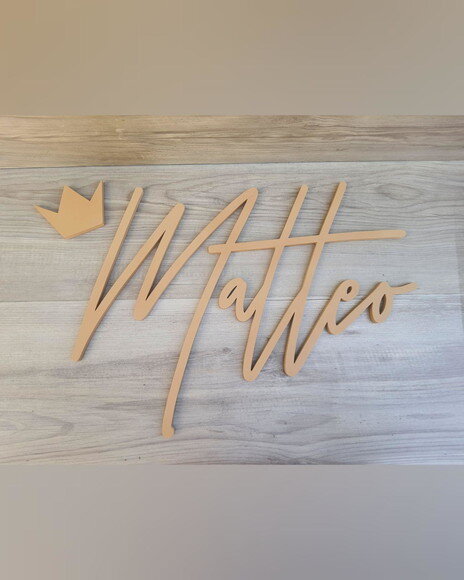 Nome de Parede Personalizado em mdf - Matteo - 34 cm