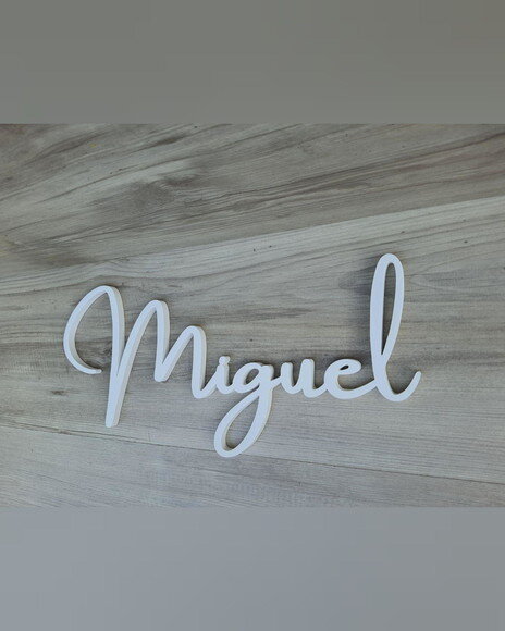 Nome de Parede Personalizado em mdf - Miguel - 18 cm
