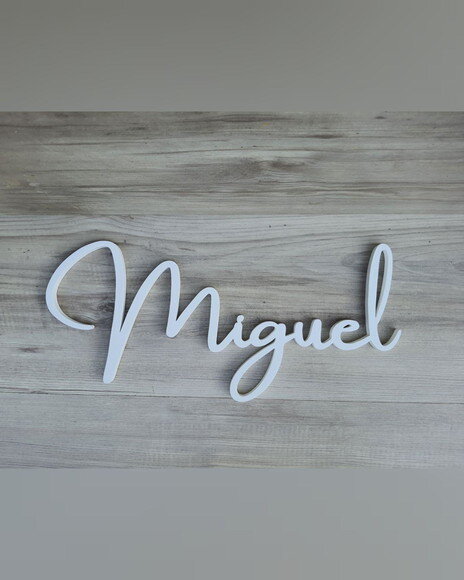 Nome de Parede Personalizado em mdf - Miguel - 18 cm