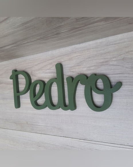 Nome de Parede Personalizado em mdf - Pedro - Linha Ps
