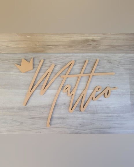 Nome de Parede Personalizado em mdf - Matteo - 34 cm