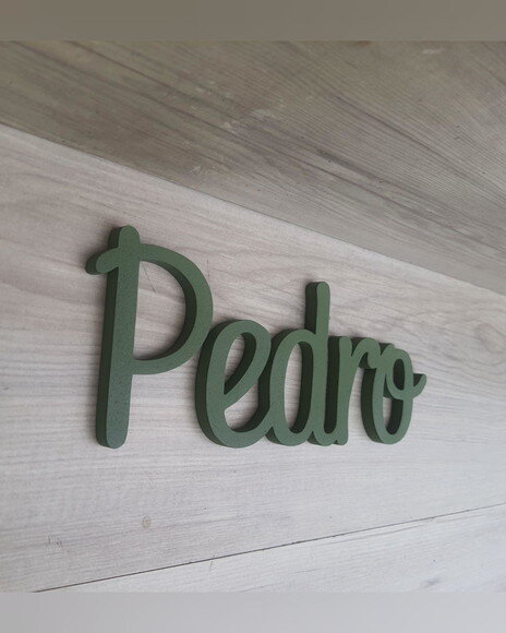 Nome de Parede Personalizado em mdf - Pedro - Linha Ps