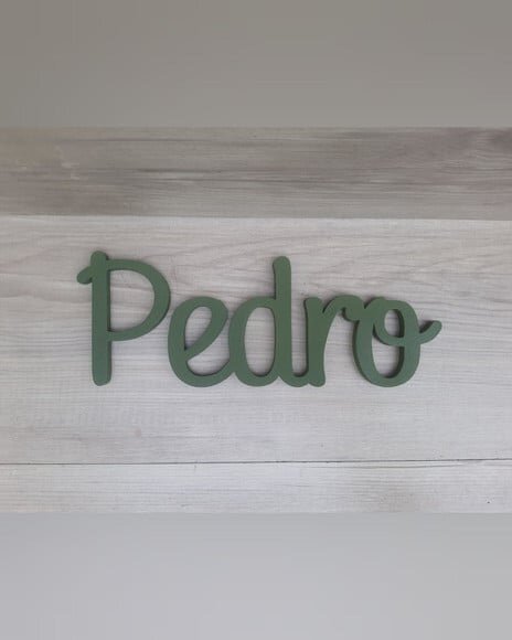 Nome de Parede Personalizado em mdf - Pedro - Linha Ps
