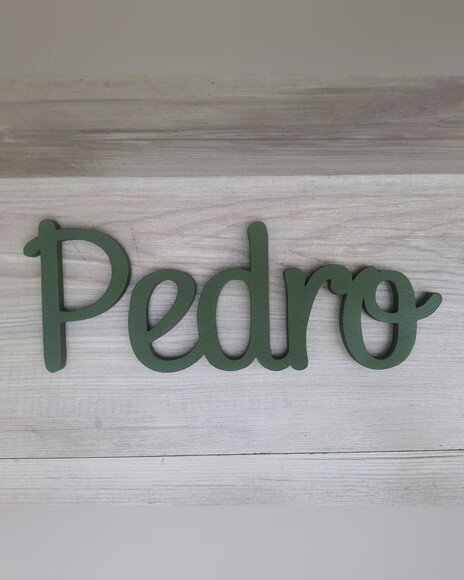 Nome de Parede Personalizado em mdf - Pedro - Linha Ps