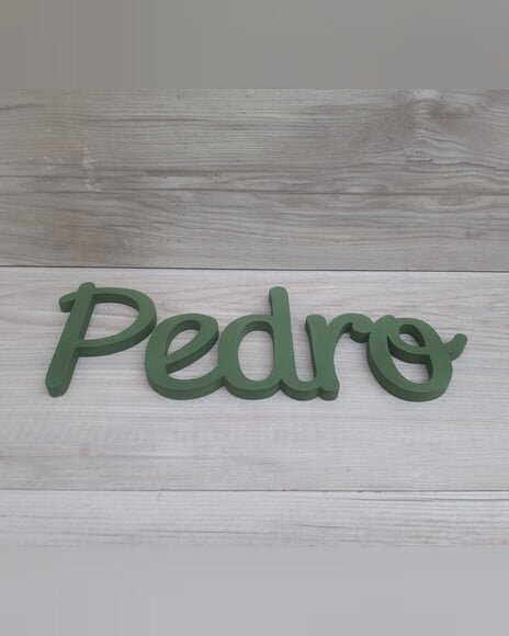 Nome de Parede Personalizado em mdf - Pedro - Linha Ps