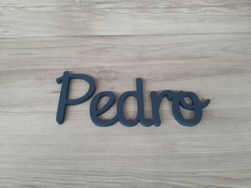 Nome de Parede Personalizado em mdf - Pedro - Linha Ps