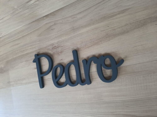 Nome de Parede Personalizado em mdf - Pedro - Linha Ps