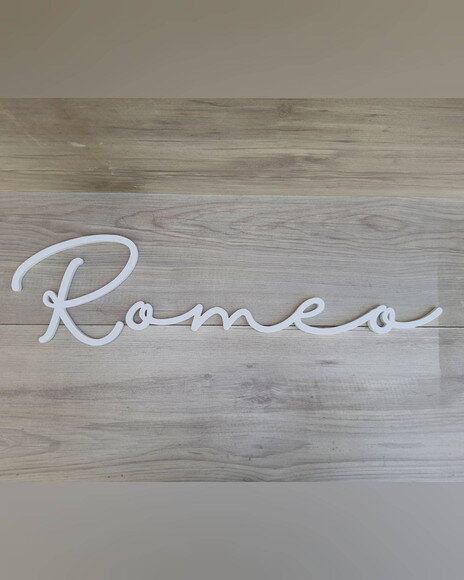 Nome de Parede Personalizado em mdf - Romeo