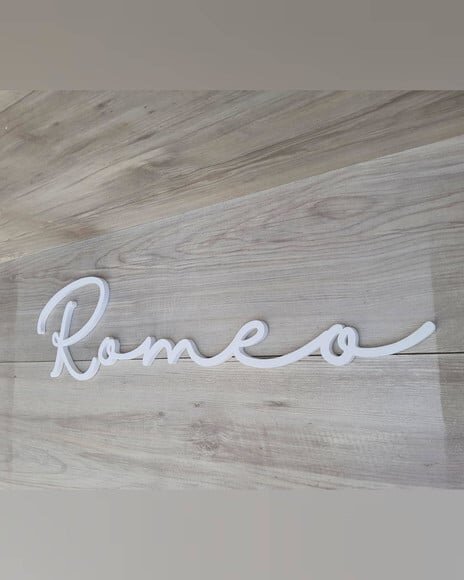 Nome de Parede Personalizado em mdf - Romeo