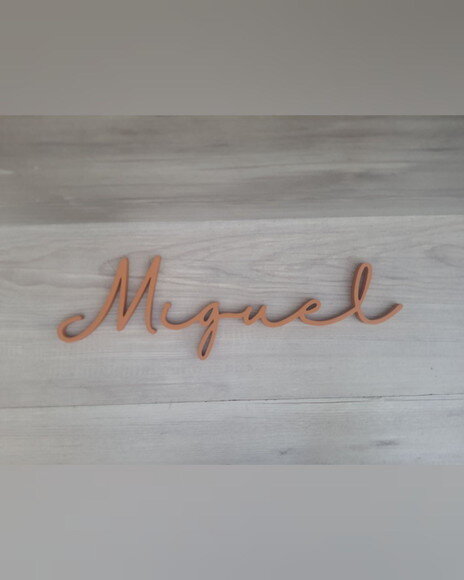 Nome de Parede Personalizado em mdf - Romeo