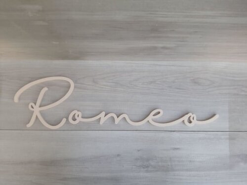 Nome de Parede Personalizado em mdf - Romeo - Linha Hl