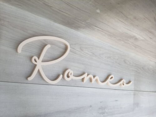 Nome de Parede Personalizado em mdf - Romeo - Linha Hl