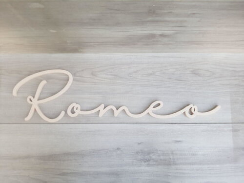 Nome de Parede Personalizado em mdf - Romeo - Linha Hl