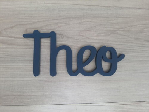 Nome de Parede Personalizado em mdf - Theo - Linha Ps