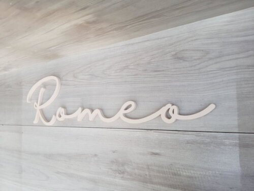 Nome de Parede Personalizado em mdf - Romeo - Linha Hl