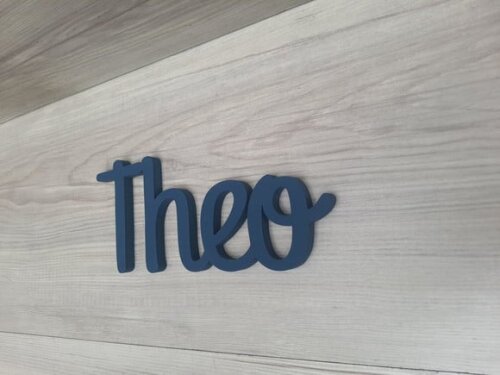 Nome de Parede Personalizado em mdf - Theo - Linha Ps
