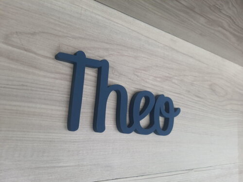 Nome de Parede Personalizado em mdf - Theo - Linha Ps