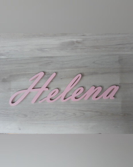 Nome de Parede Personalizado em mdf -linha Nt -helena -20 cm