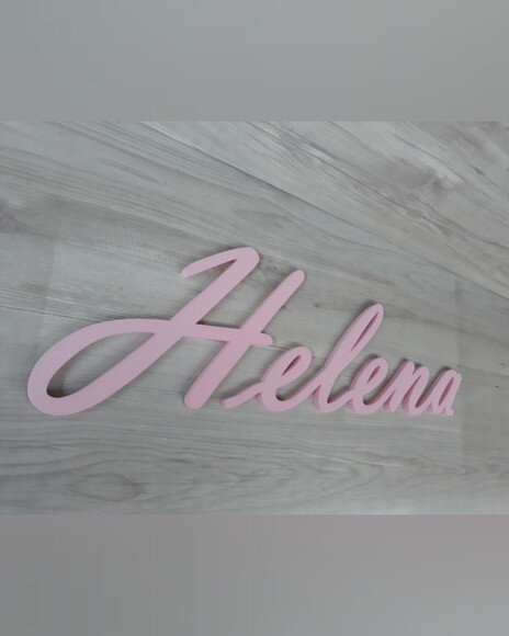 Nome de Parede Personalizado em mdf -linha Nt -helena -20 cm