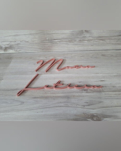 Nome de Parede Personalizado em mdf -linha Ty Maria Letícia