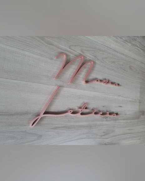 Nome de Parede Personalizado em mdf -linha Ty Maria Letícia