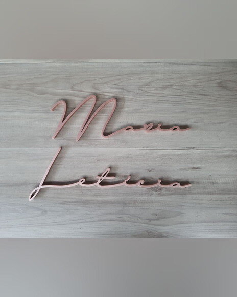 Nome de Parede Personalizado em mdf -linha Ty Maria Letícia