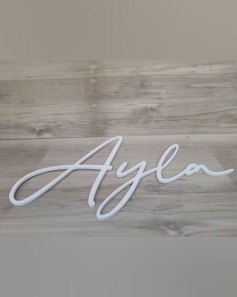 Nome de Parede Personalizado em mdf Linha Bc - Ayla - 45 cm