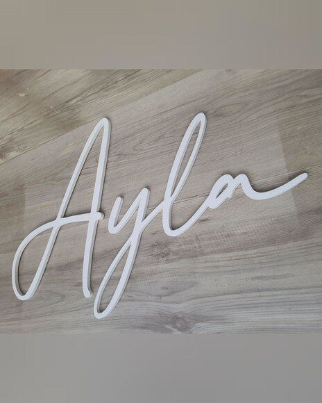 Nome de Parede Personalizado em mdf Linha Bc - Ayla - 45 cm