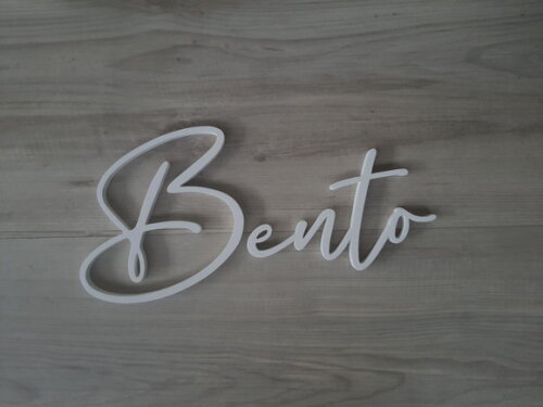 Nome de Parede Personalizado em mdf Linha Bc - Bento - 16 cm
