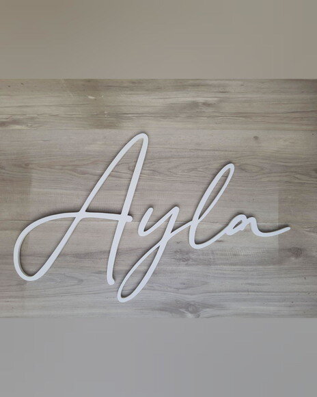 Nome de Parede Personalizado em mdf Linha Bc - Ayla - 45 cm