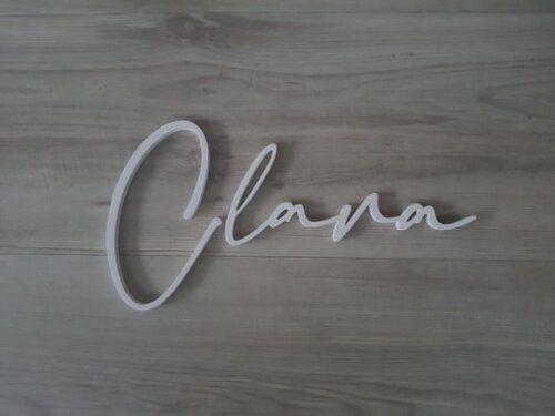 Nome de Parede Personalizado em mdf Linha Bc - Clara - 16 cm