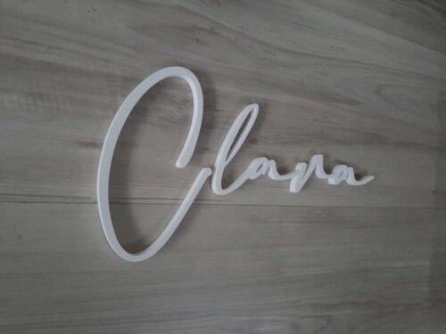 Nome de Parede Personalizado em mdf Linha Bc - Clara - 16 cm