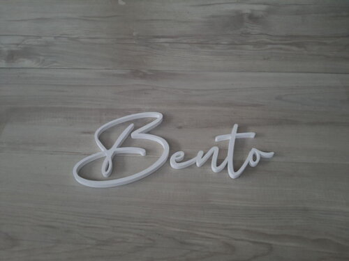 Nome de Parede Personalizado em mdf Linha Bc - Bento - 16 cm