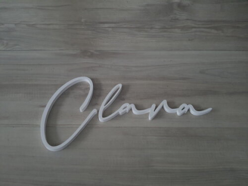 Nome de Parede Personalizado em mdf Linha Bc - Clara - 16 cm